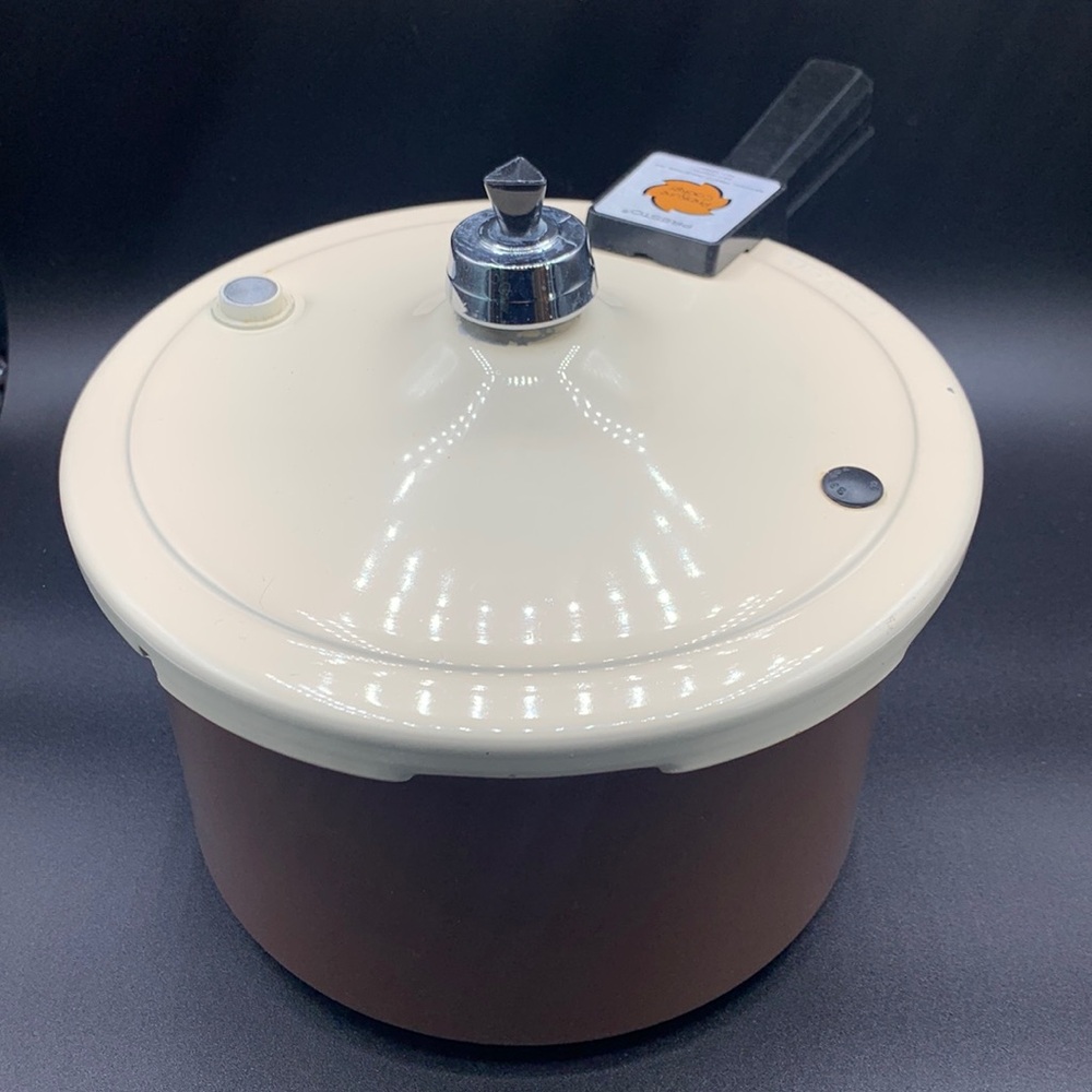 Vintage Presto Pressure Cooker Cream & Brown